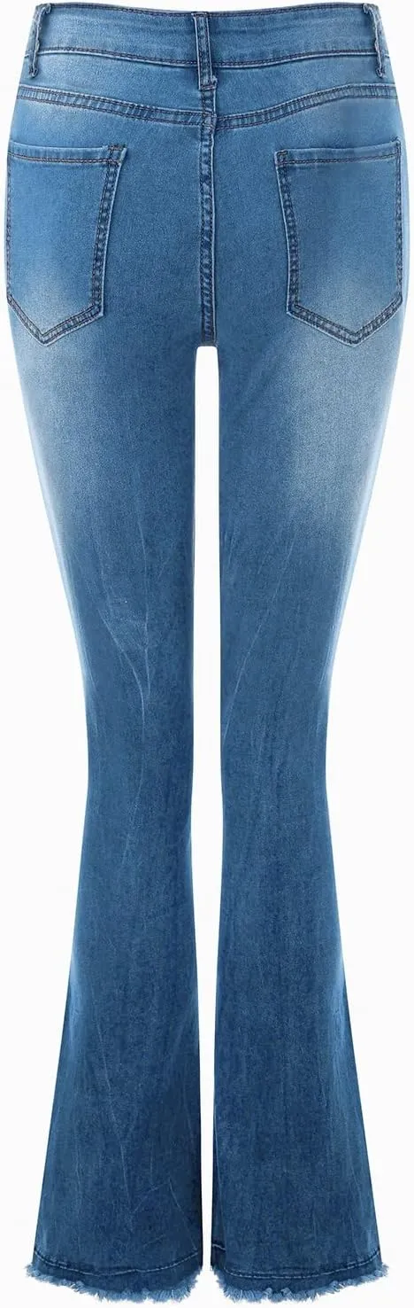 Womens Jeans Jeans Women's Juniors High Rise Denim Bell Bottom Flares Womens Jean Dress Pants