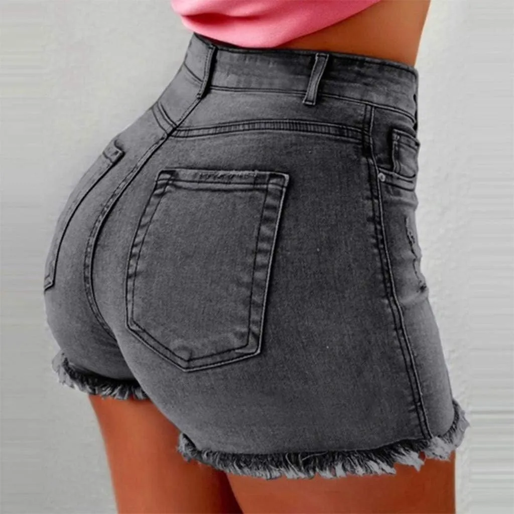 Womens Jeans Trendy 2024 Summer Wash Female Jeans Women Shorts Pockets Short Denim Denim Women's Size 20 Pants for