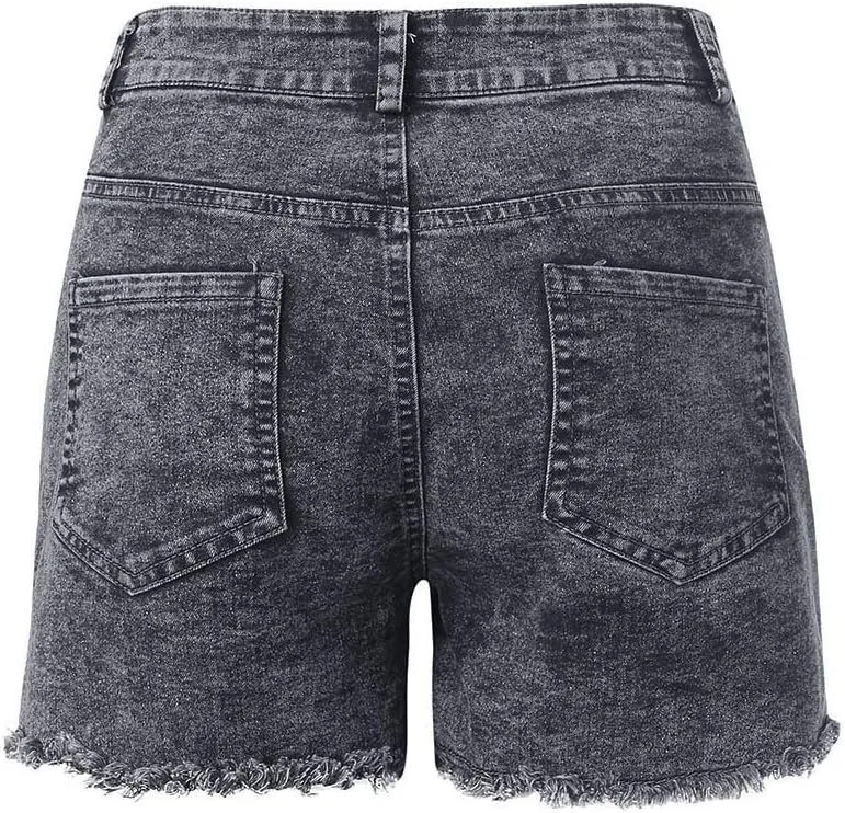 Womens Jeans Trendy 2024 Summer Wash Female Jeans Women Shorts Pockets Short Denim Denim Women's Size 20 Pants for