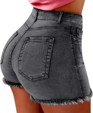 Womens Jeans Trendy 2024 Summer Wash Female Jeans Women Shorts Pockets Short Denim Denim Women's Size 20 Pants for