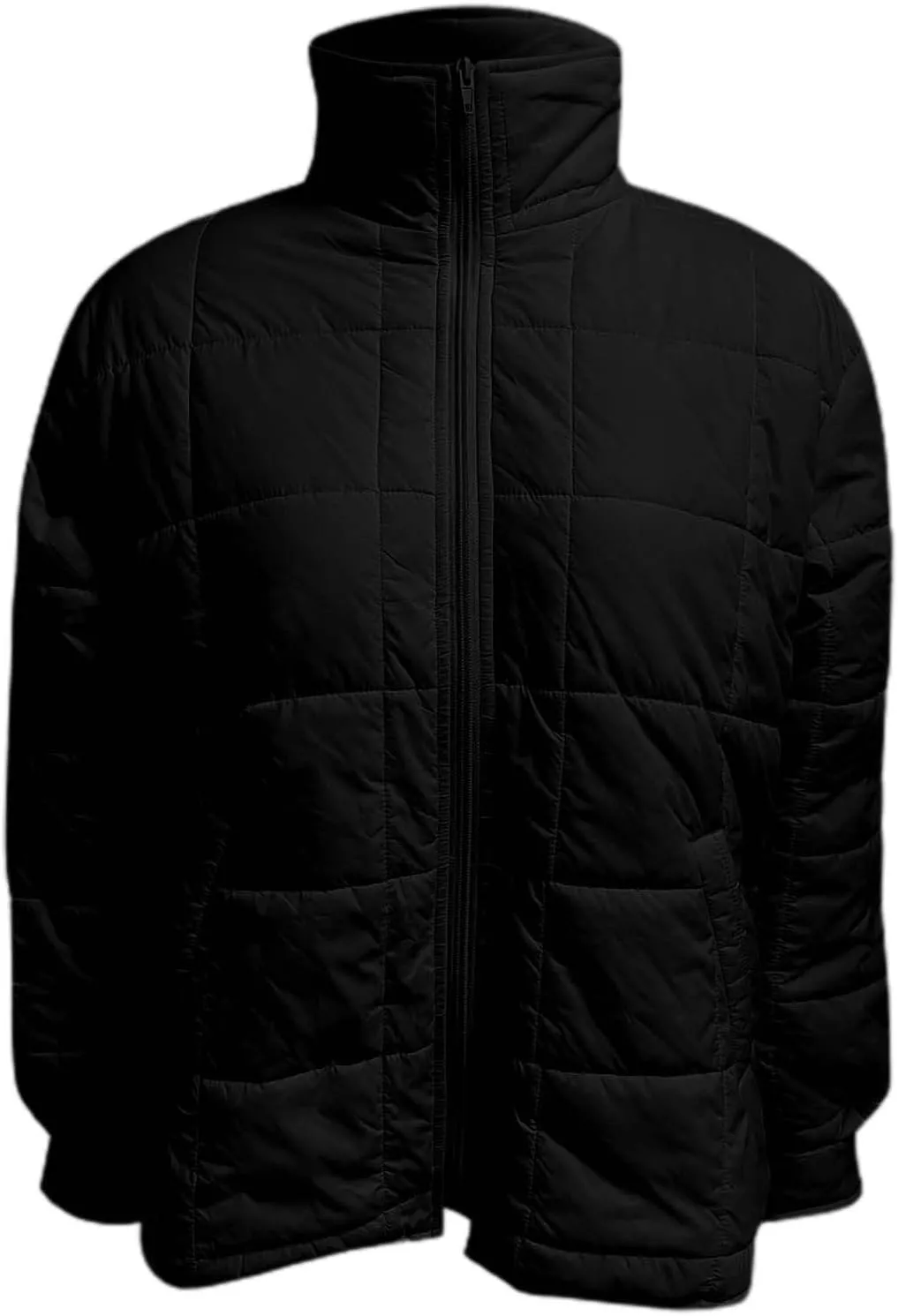 Women's Lightweight Oversized Long Sleeve Zip Waterproof Packable Puffer Jacket Warm Short down Coat with Pockets