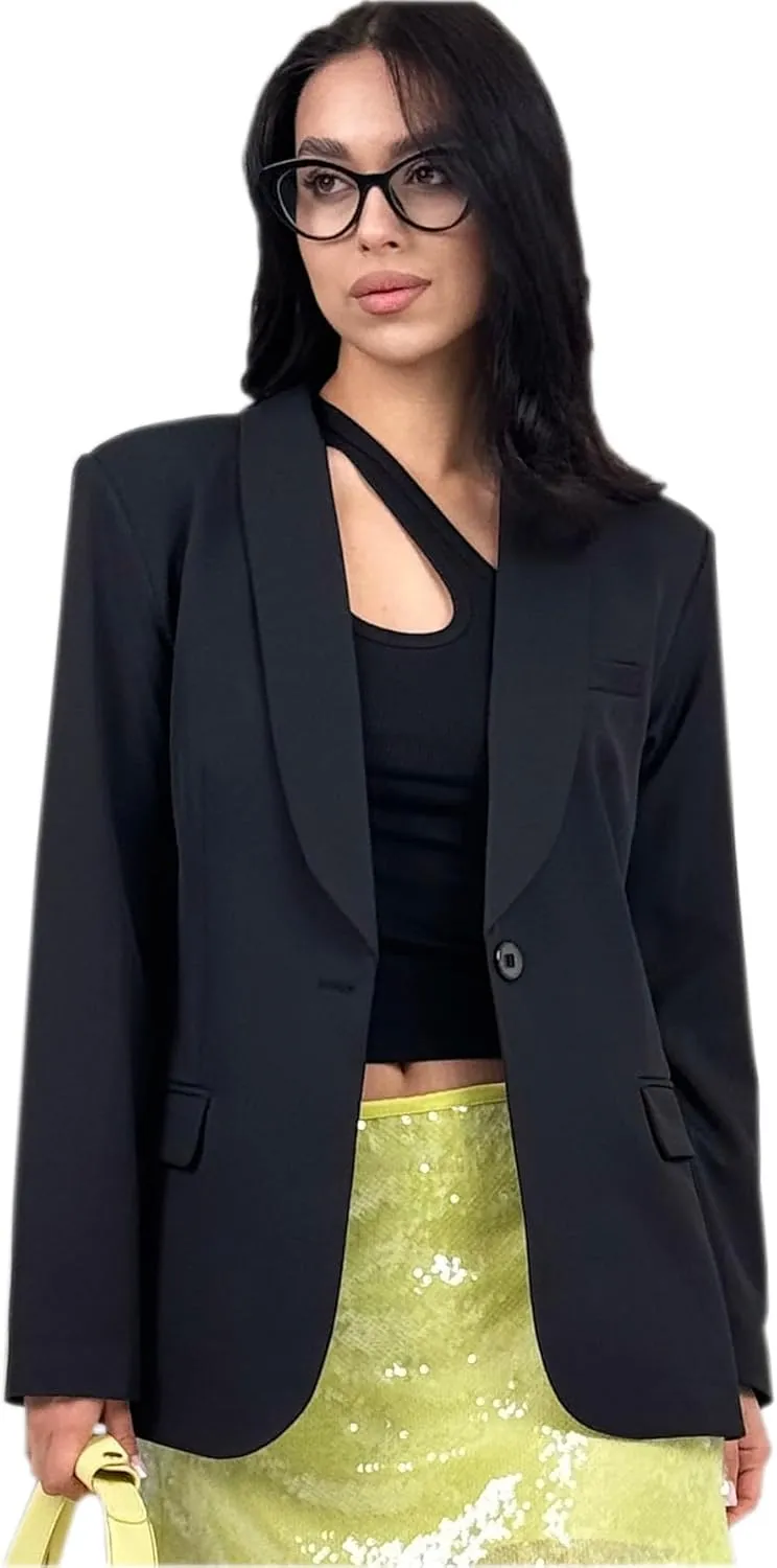 Womens Long Blazers for Work Slim Fit Jackets Casual Tailored Blazer for Women Business Office Lightweight Jacket