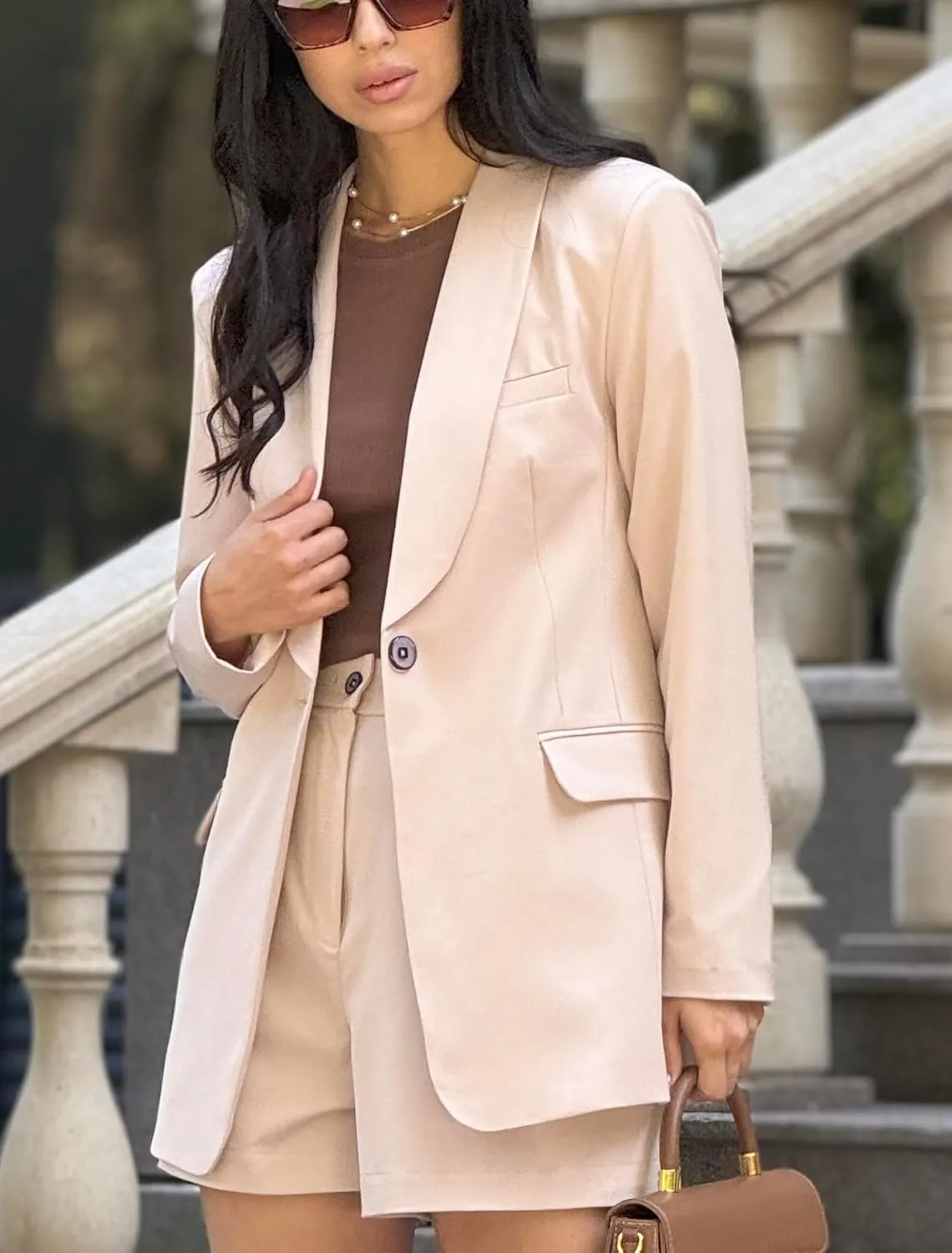 Womens Long Blazers for Work Slim Fit Jackets Casual Tailored Blazer for Women Business Office Lightweight Jacket