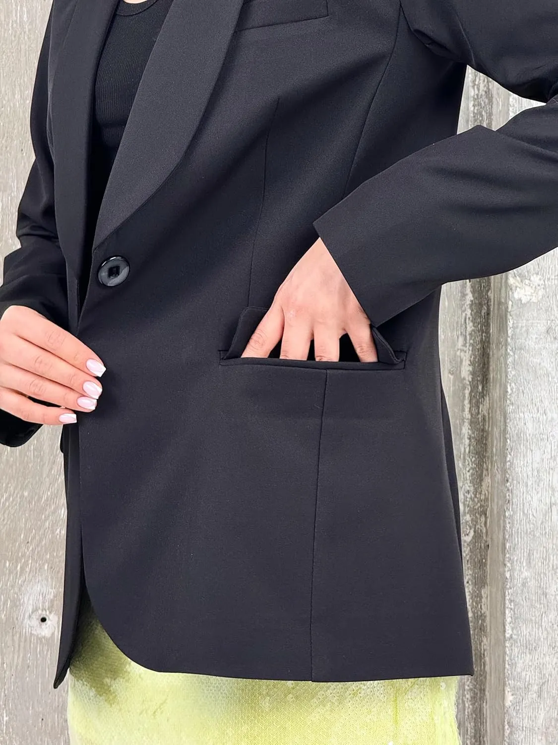 Womens Long Blazers for Work Slim Fit Jackets Casual Tailored Blazer for Women Business Office Lightweight Jacket