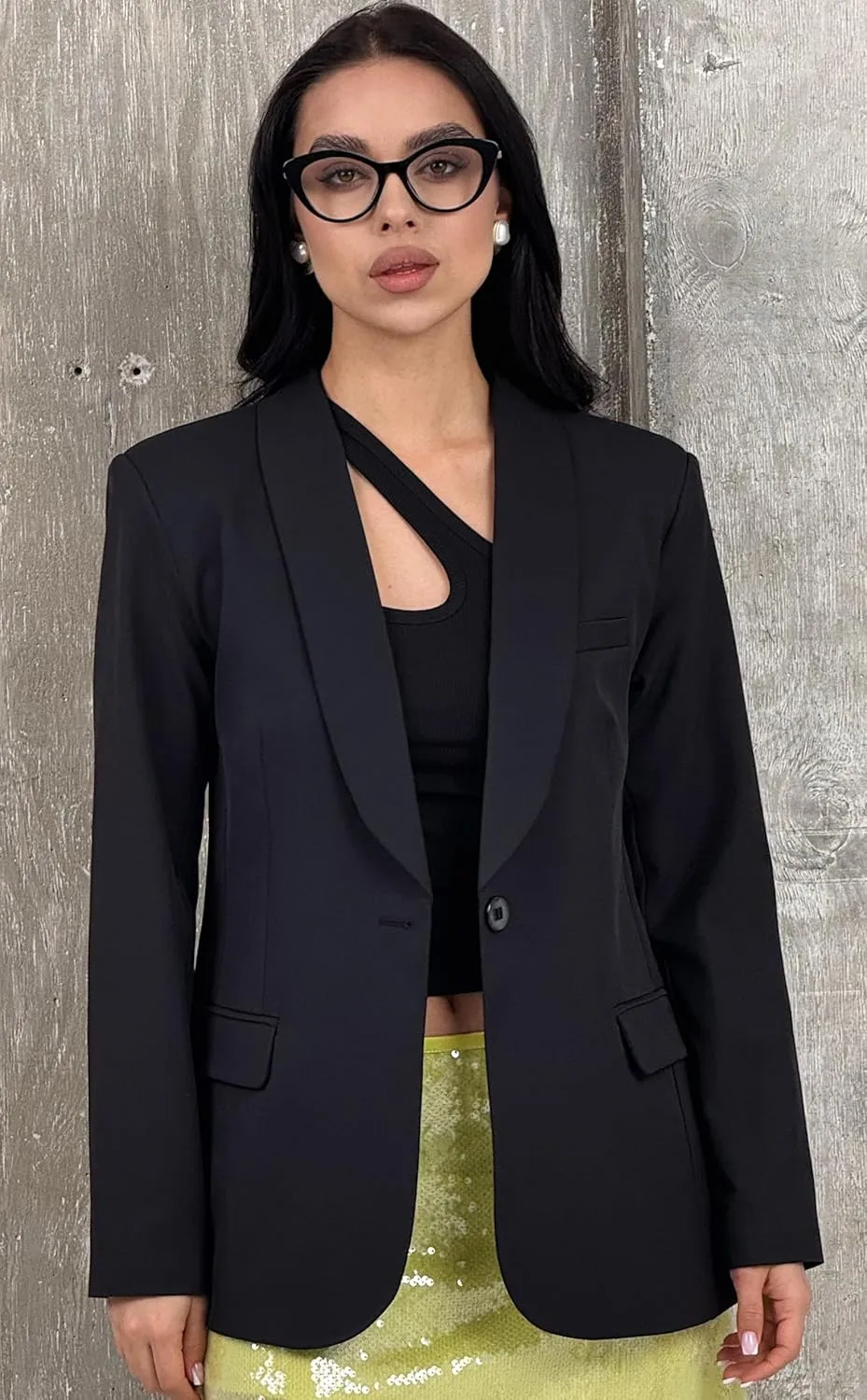 Womens Long Blazers for Work Slim Fit Jackets Casual Tailored Blazer for Women Business Office Lightweight Jacket