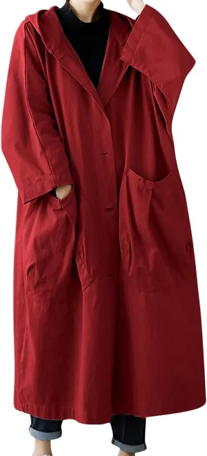 Womens Long Trench Coat Winter Coat Lapel Womens Long Outwear Women'S Coat Fall Overcoat with Belt Cropped Trench