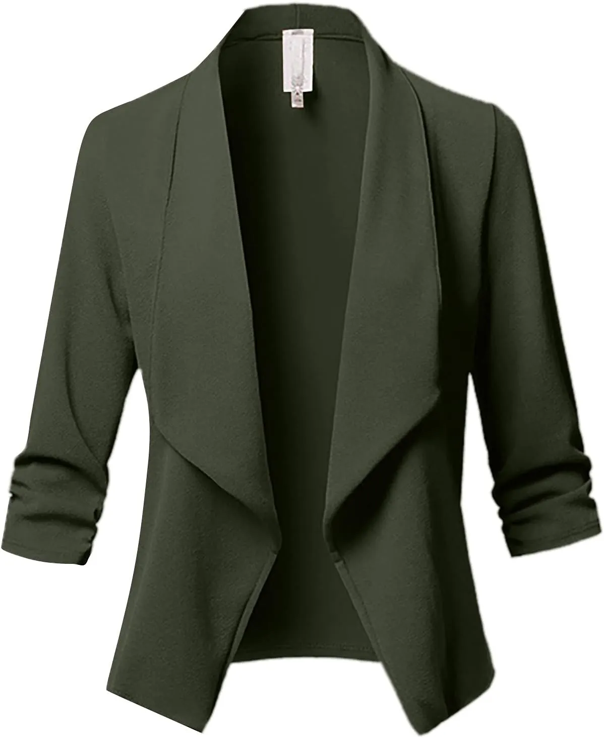 Women's Oversized Blazer Color Solid Open Front Cardigan Long Sleeve Casual Jacket Coat Casual Blazer
