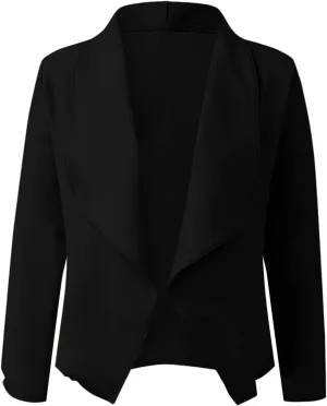 Women's Oversized Blazer Color Solid Open Front Cardigan Long Sleeve Casual Jacket Coat Casual Blazer