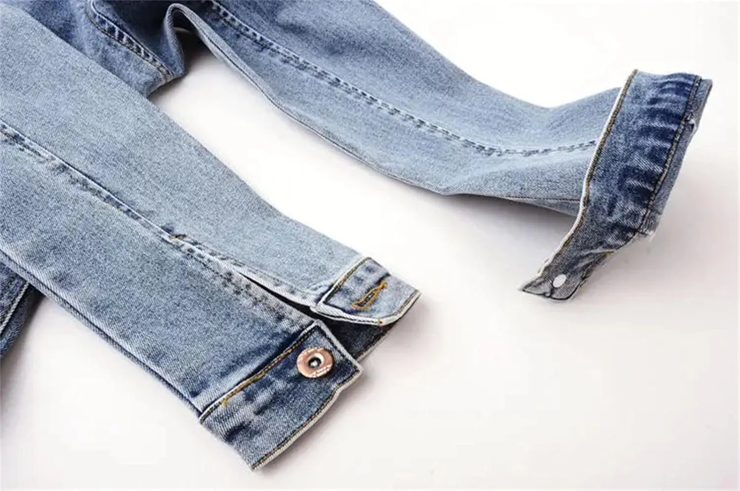 Women's Spring Embroidered Denim Jacket For Women Stretch Short Denim Coat Classic Jean Trucker Jacket