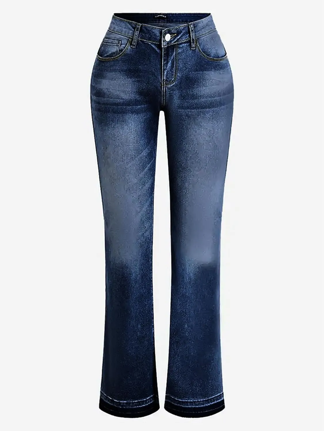 Womens Straight Leg Jeans Low Rise Stretchy Skinny Wide Leg Denim Pants Trendy Bootcut Jeans for Women 2025
