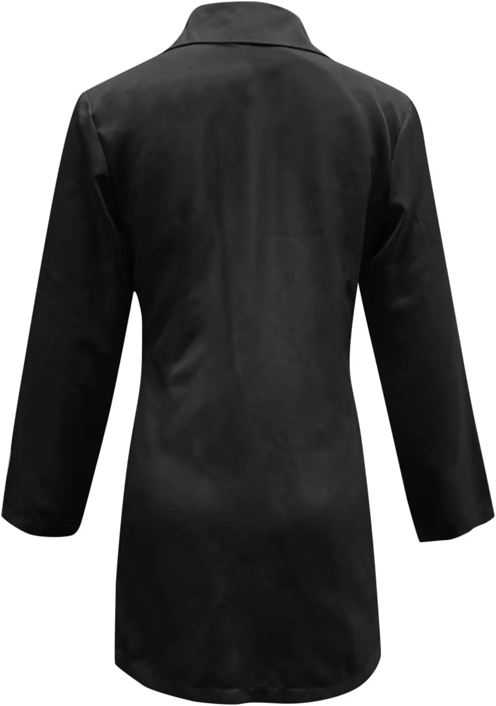 Women's Summer Blazer Button Lapel 3/4 Sleeves Pocketless Mid-Length Business Comfortable Trendy Stylish Lightweight
