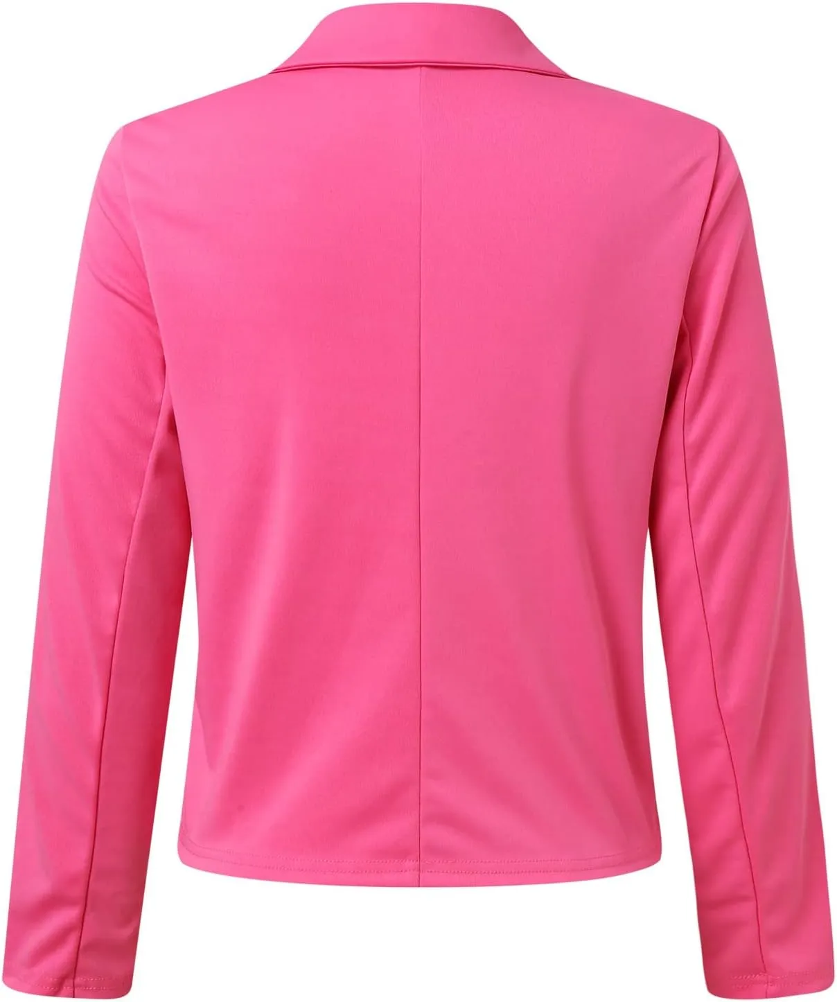 Women's Summer Blazer Button Lapel Long Sleeve Pocket Short Elegant Elegant Temperament Simple Stylish Suit Jackets
