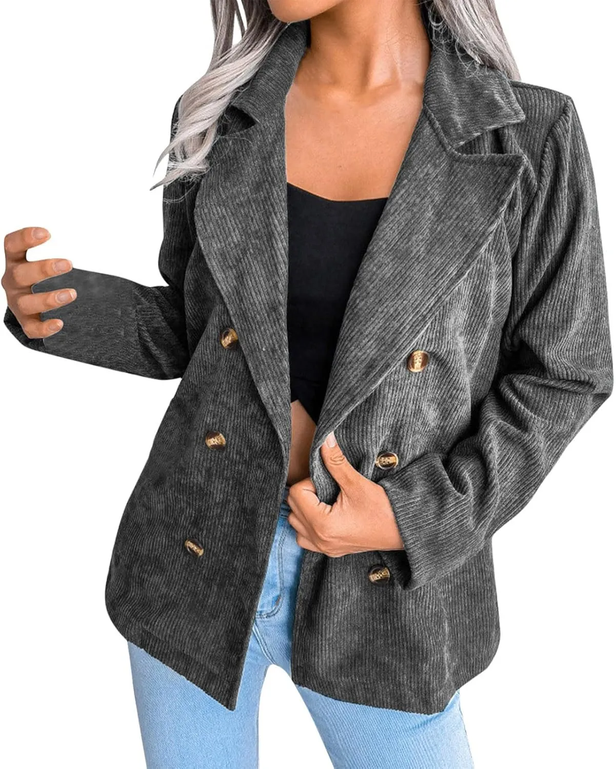 Women's Summer Blazer Button Long Sleeve Lapel Dressy Elegant Trendy Convenient Comfort Fit Fashion Suit Jackets