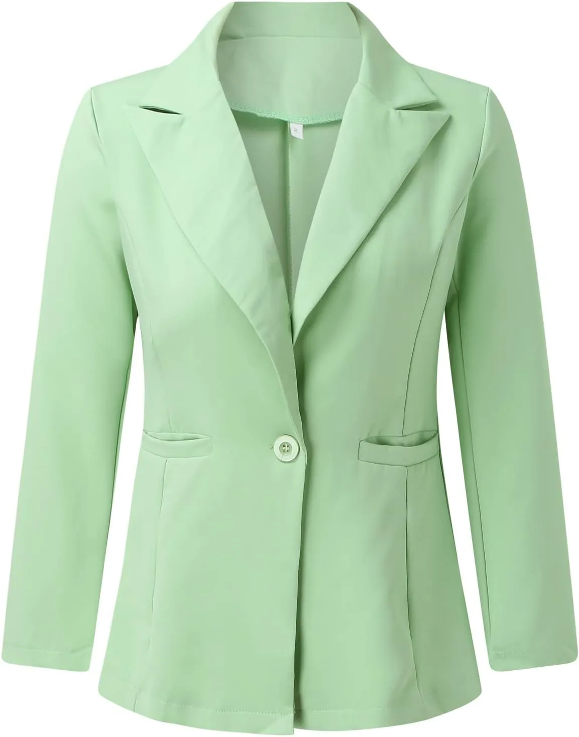 Women's Summer Blazer Button Long Sleeve Pocket Lapel Casual Business Elegant Comfort Fit Fashion Suit Jackets