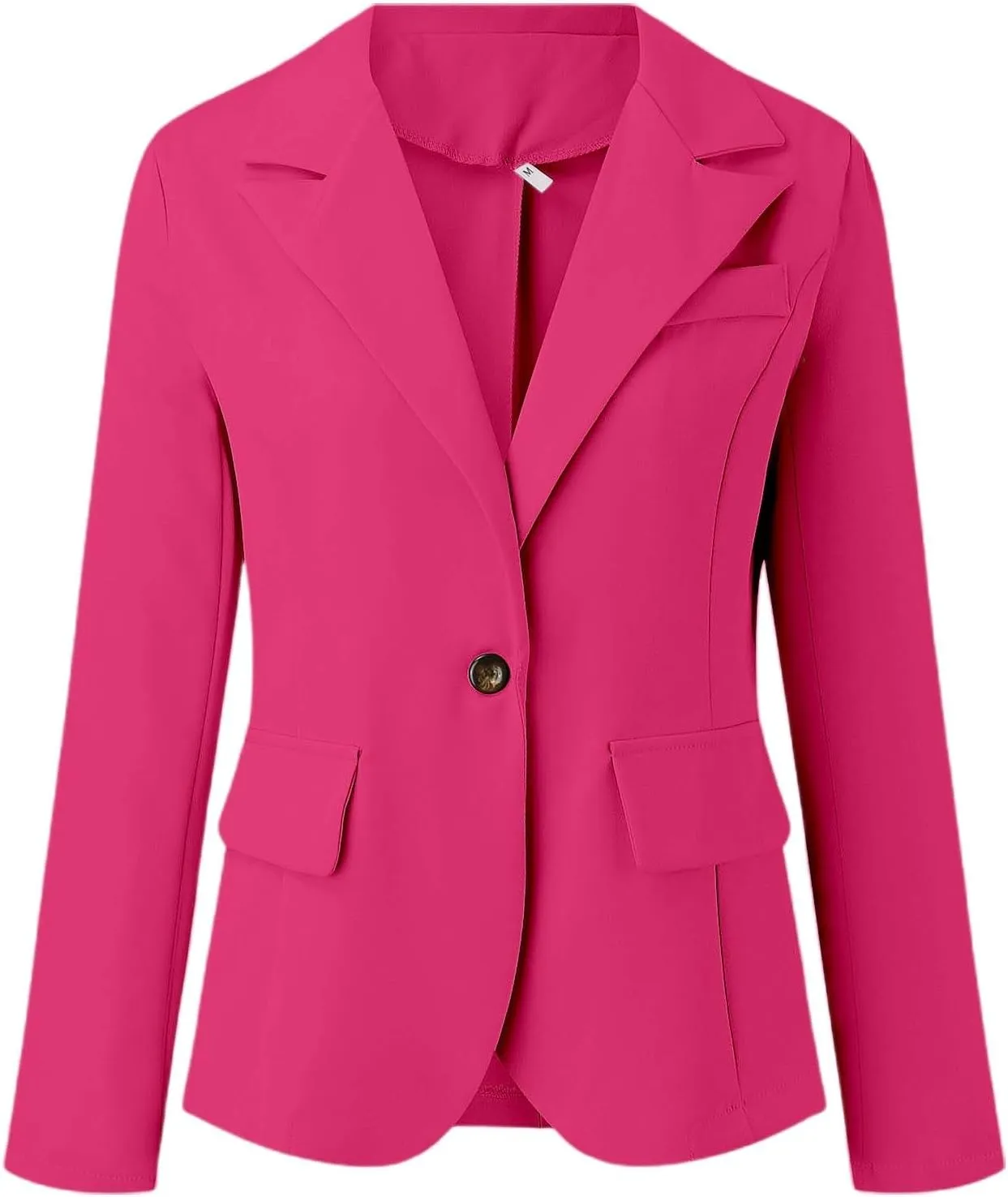 Women's Summer Blazer Button Long Sleeve Pocket Lapel Elegant Trendy Comfortable Soft Comfy Fashion Suit Jackets