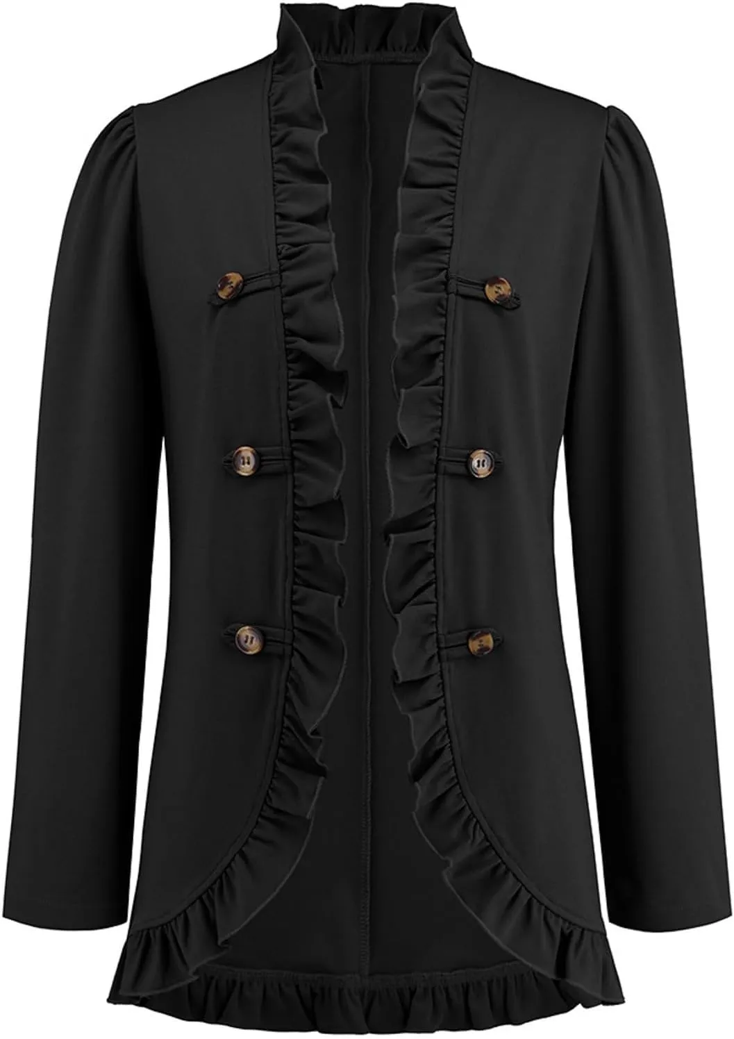 Women's Summer Blazer Button Long Sleeves Work Jacket Elegant Temperament Trendy Dressy Trendy Lightweight