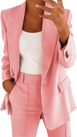 Women's Summer Blazer Lapel Sleeveless Pocket Dressy Casual Business Outdoor Soft Comfy Fashion Suit Jackets