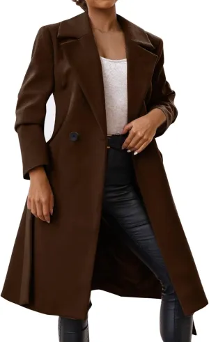 Womens Winter Coats Long Wool Pea Coats for Women Blazers for Women Fashion Casual Fall Coats Oversized Zip Up Hoodie for Women