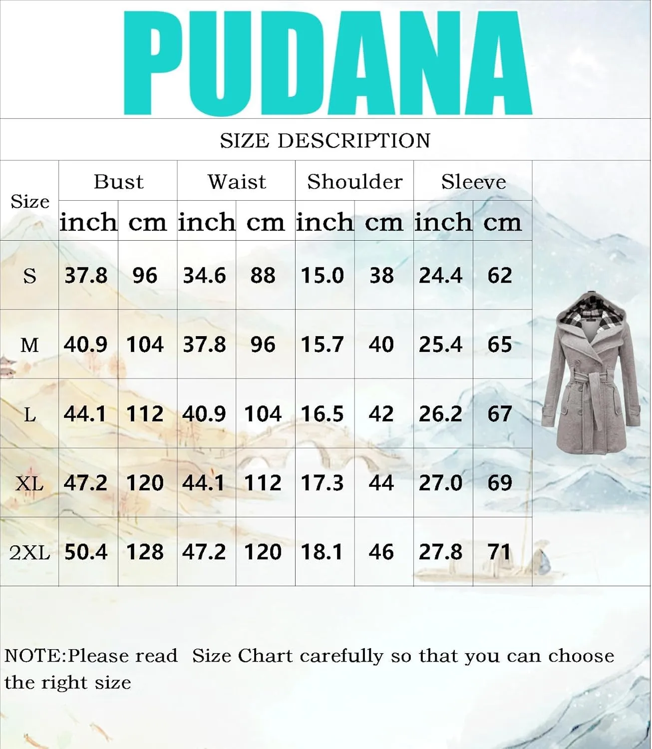 Women's Wool Blend Plaid Casual Pea Coat Double Breasted Warm Mid Long Pea Coat Winter Slim Pea Coat