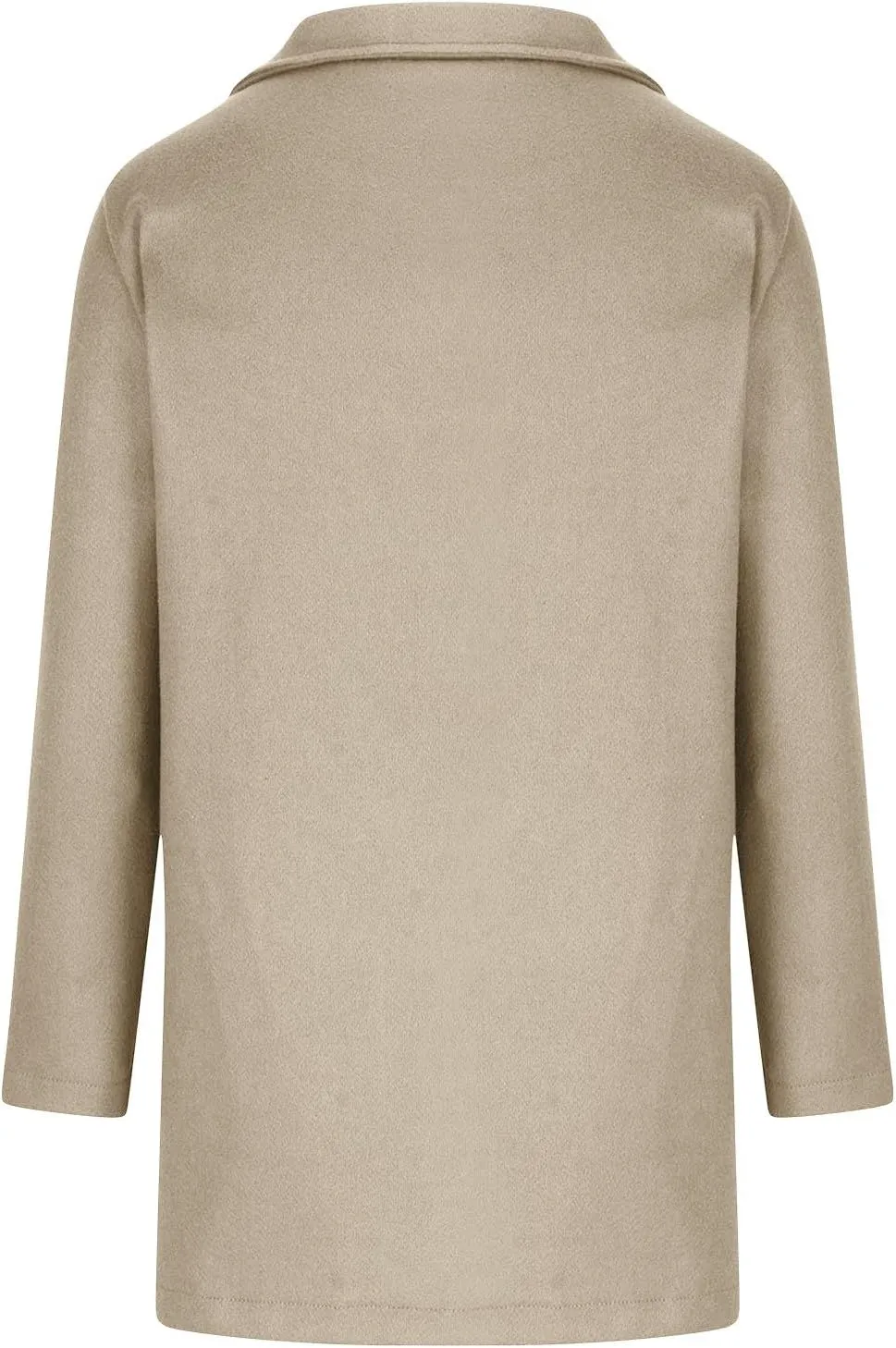 Womens Wool Blend Winter Coats Single Breasted Long Overcoats Stand Collar Slim Fit Jackets Trench Coat Outwear
