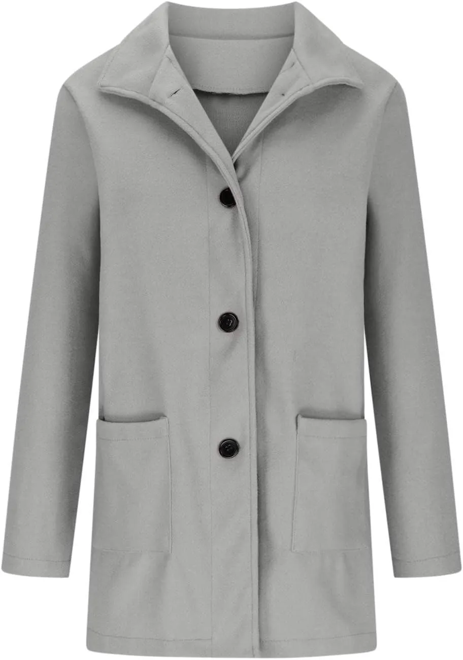 Wool Coat for Women Plus Size Thicken Pea Coats Stand Collar Single Breasted Trench Coat 2024 Fashion Winter Jackets