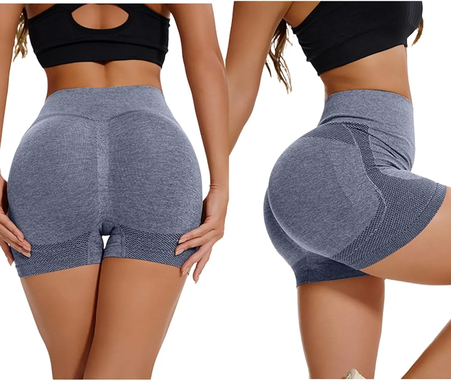 Workout Shorts for Women High Waist Seamless Scrunch Shorts Butt Lifting Booty Biker Shorts Exercise Fitness Shorts