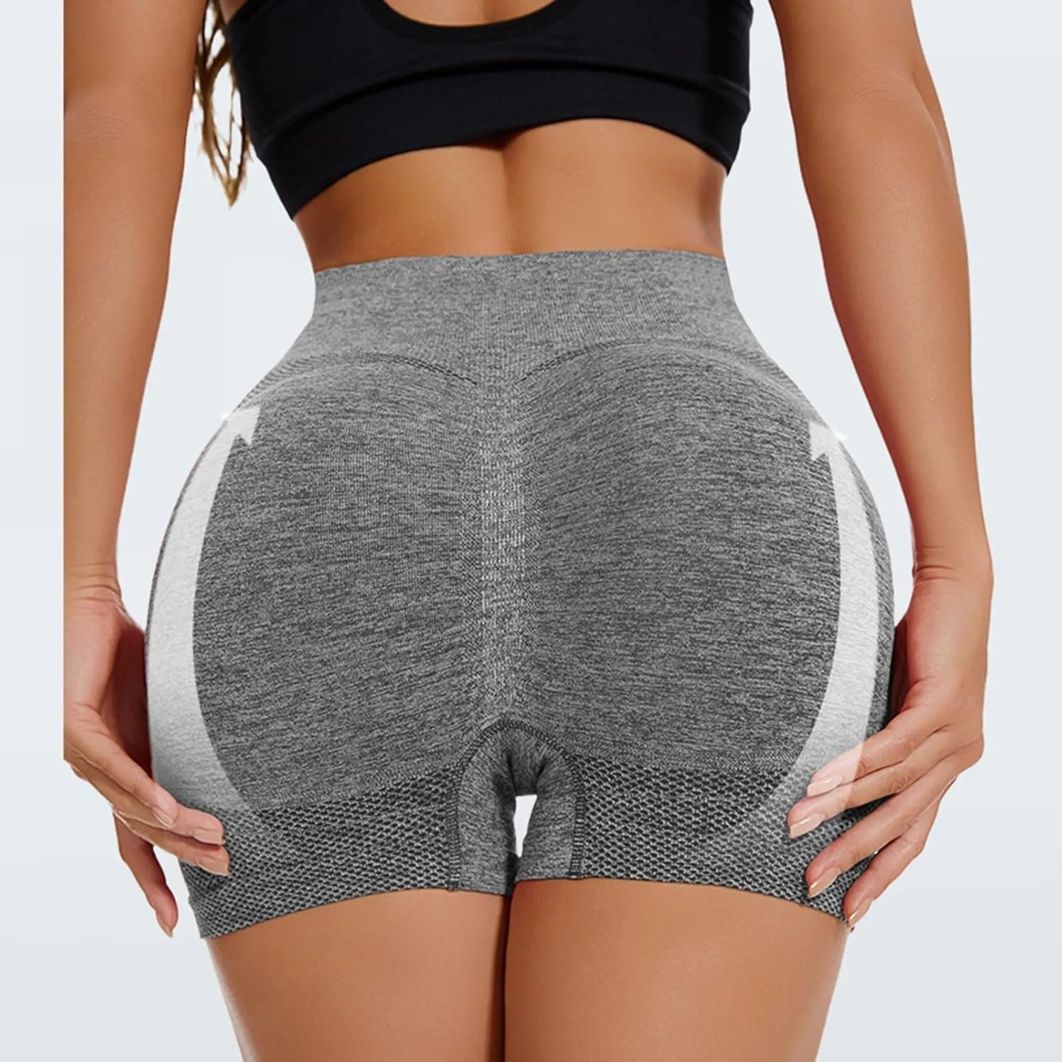 Workout Shorts for Women High Waist Seamless Scrunch Shorts Butt Lifting Booty Biker Shorts Exercise Fitness Shorts