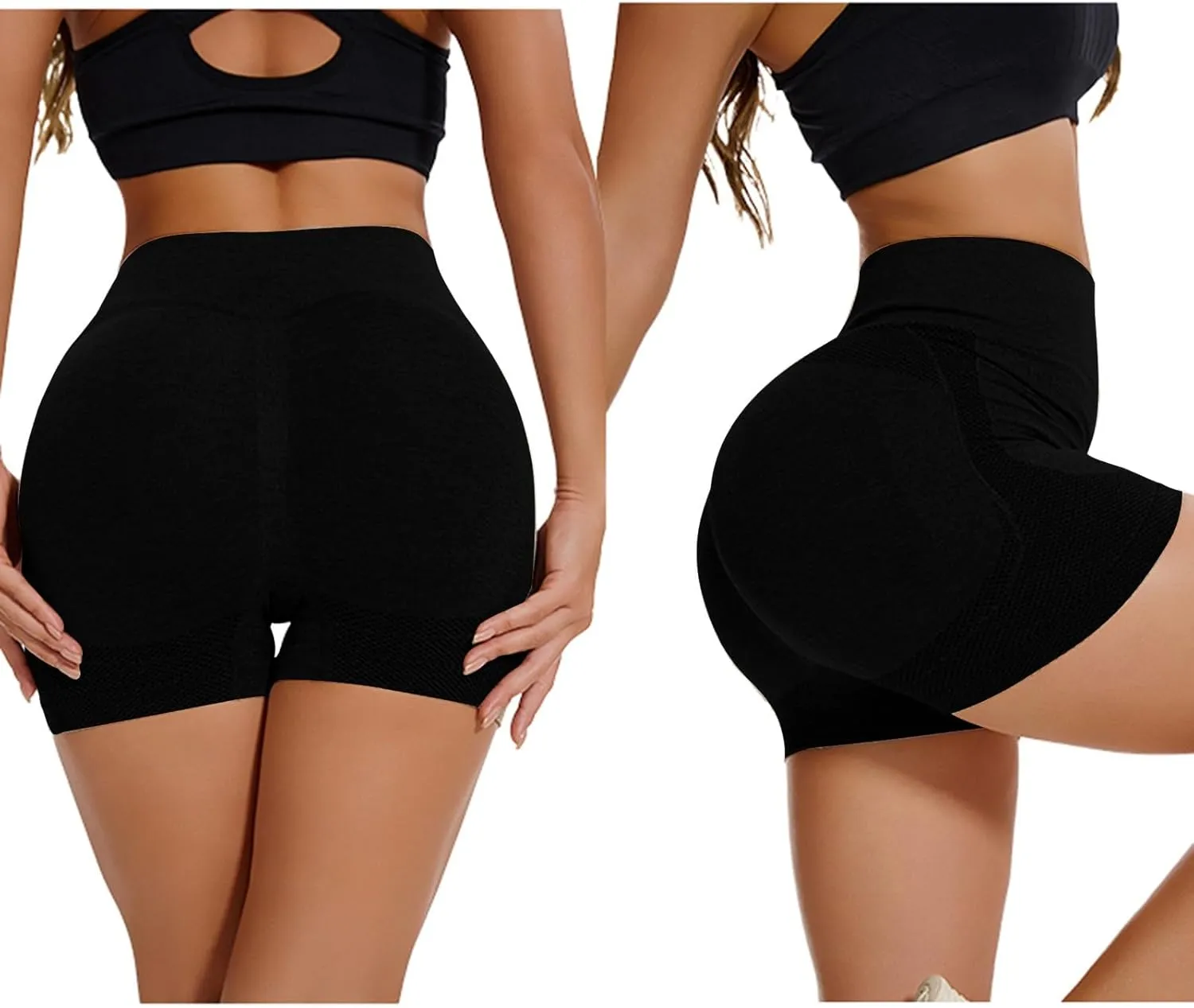 Workout Shorts for Women High Waist Seamless Scrunch Shorts Butt Lifting Booty Biker Shorts Exercise Fitness Shorts