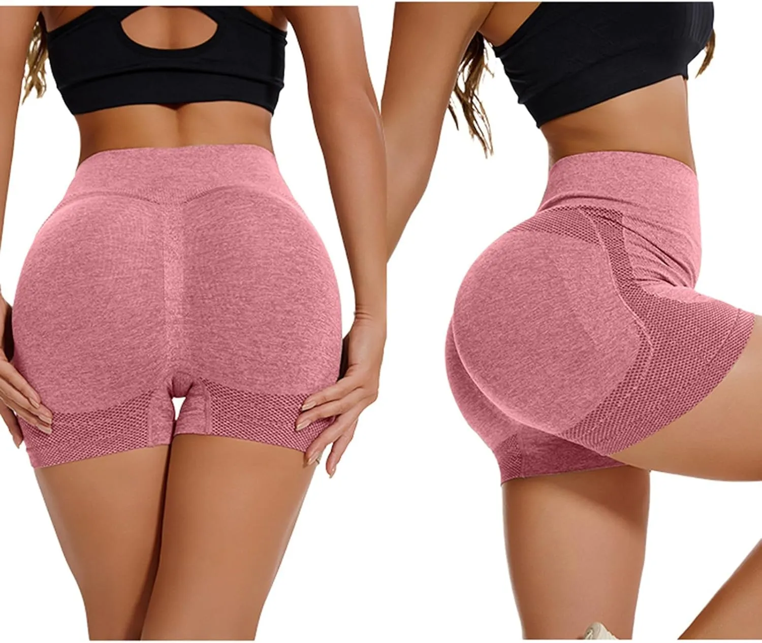 Workout Shorts for Women High Waist Seamless Scrunch Shorts Butt Lifting Booty Biker Shorts Exercise Fitness Shorts