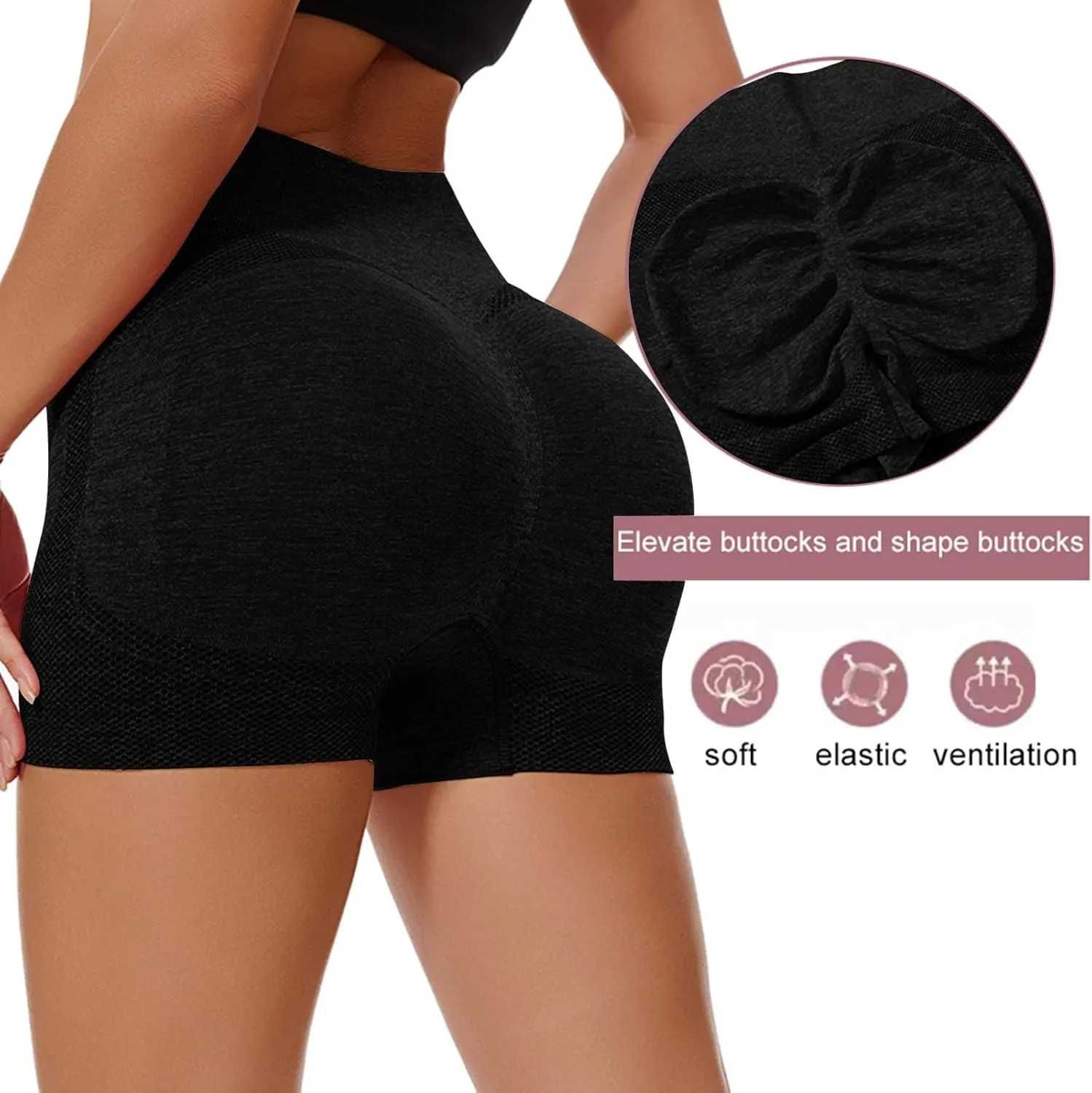 Workout Shorts for Women High Waist Seamless Scrunch Shorts Butt Lifting Booty Biker Shorts Exercise Fitness Shorts