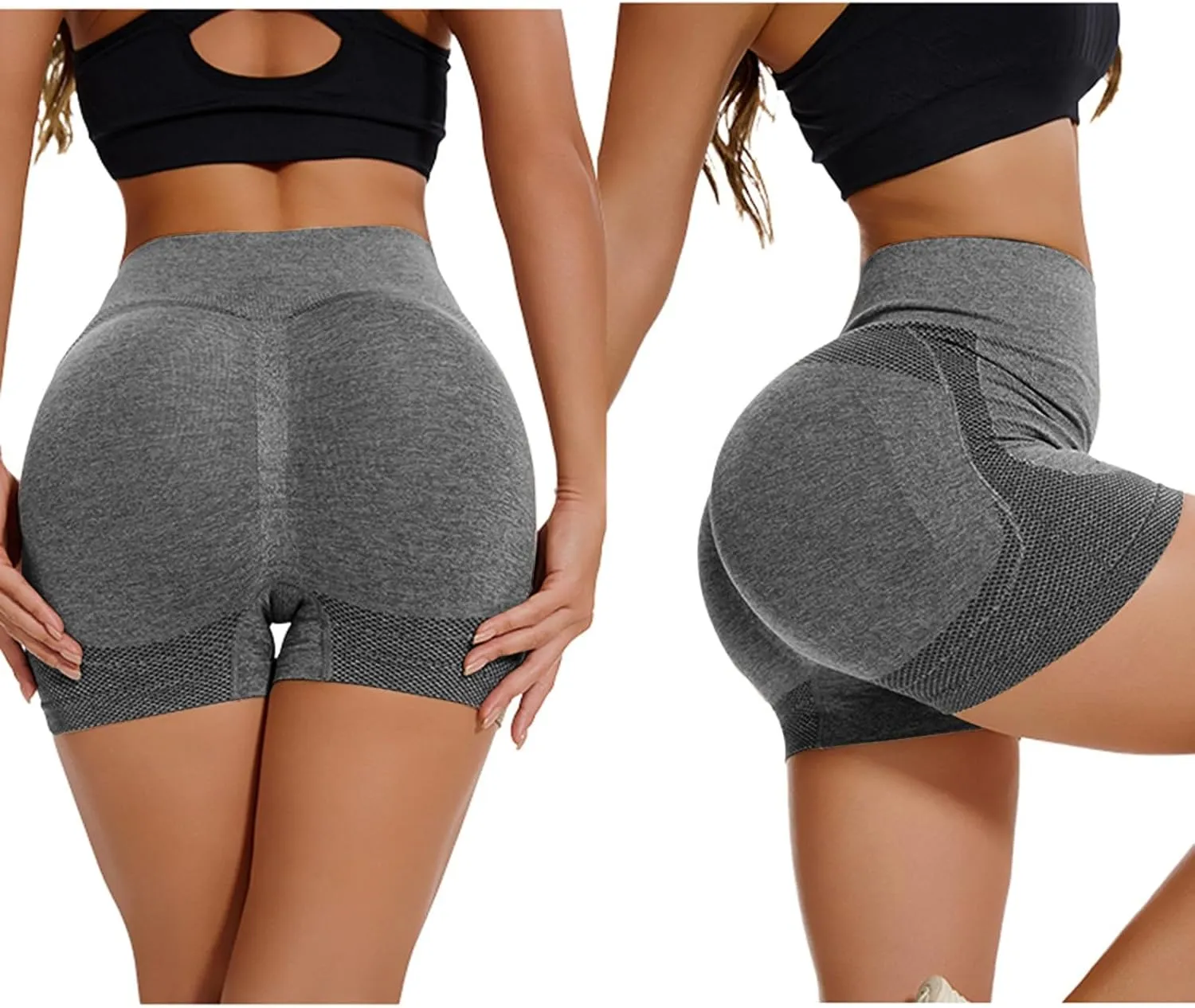 Workout Shorts for Women High Waist Seamless Scrunch Shorts Butt Lifting Booty Biker Shorts Exercise Fitness Shorts