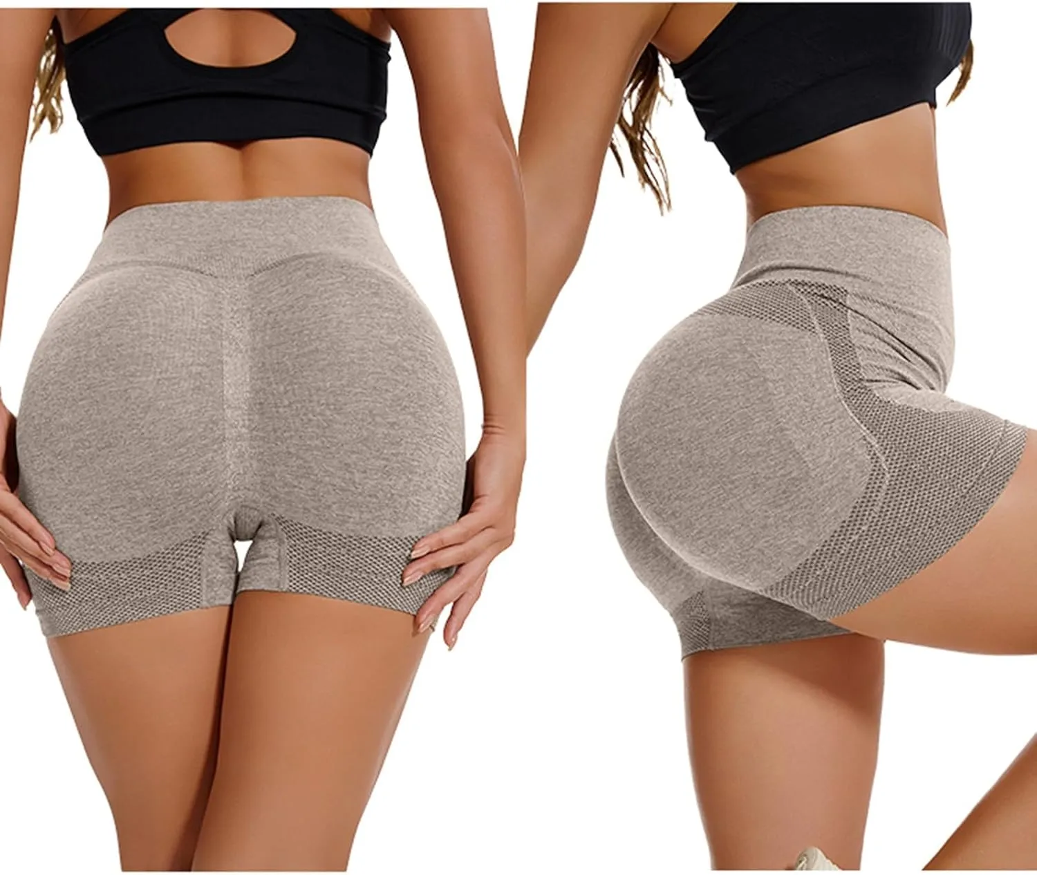 Workout Shorts for Women High Waist Seamless Scrunch Shorts Butt Lifting Booty Biker Shorts Exercise Fitness Shorts