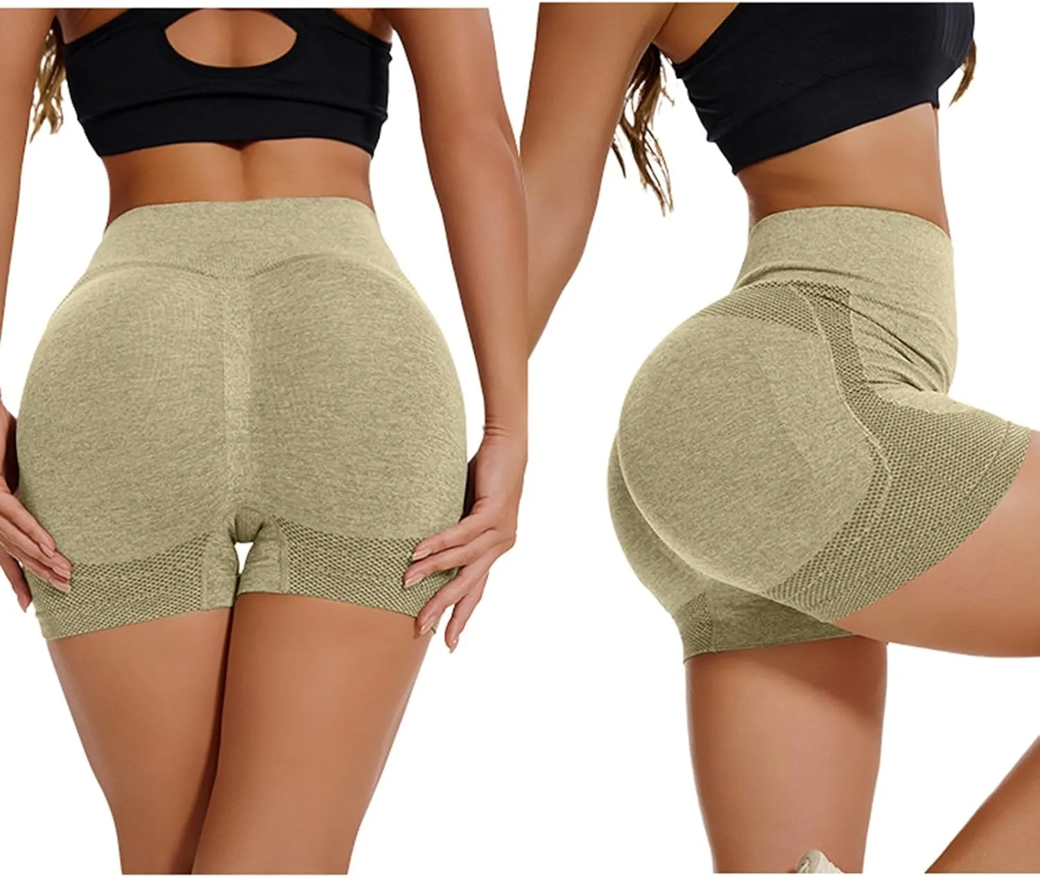 Workout Shorts for Women High Waist Seamless Scrunch Shorts Butt Lifting Booty Biker Shorts Exercise Fitness Shorts