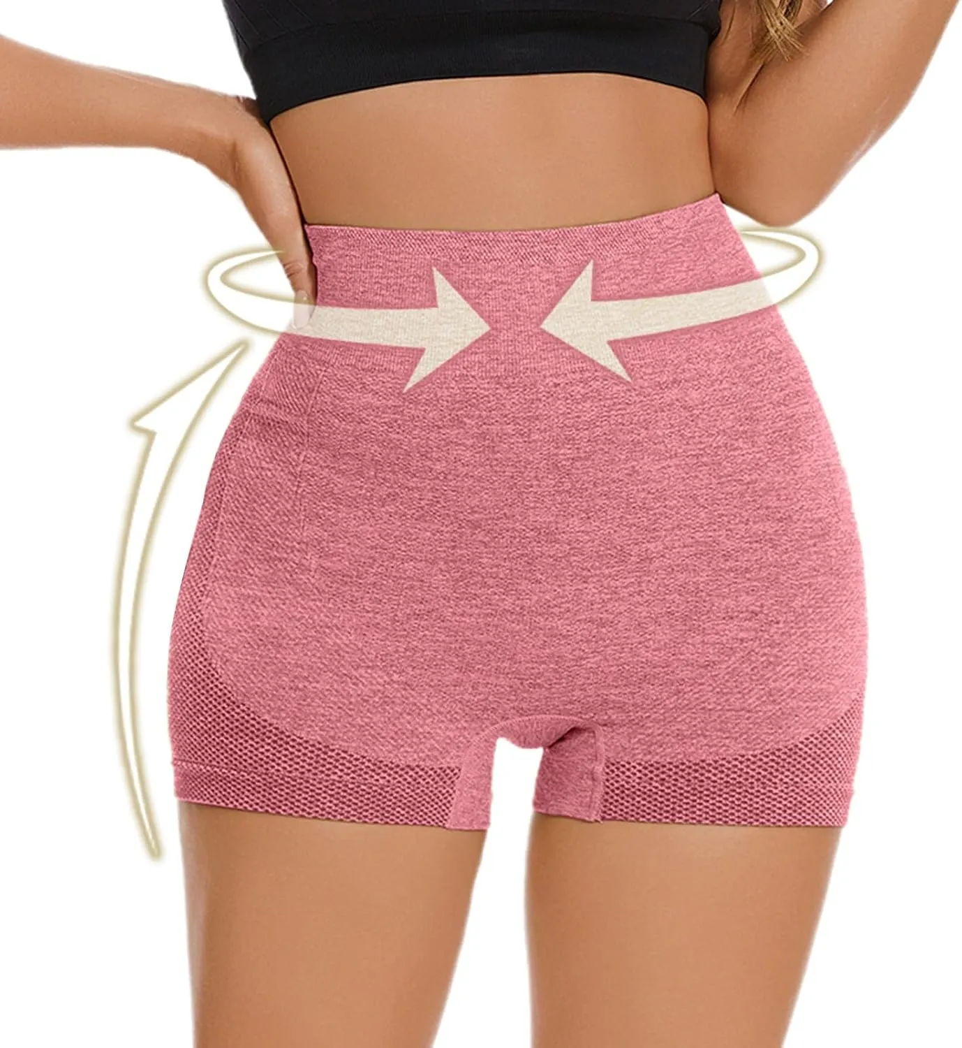 Workout Shorts for Women High Waist Seamless Scrunch Shorts Butt Lifting Booty Biker Shorts Exercise Fitness Shorts