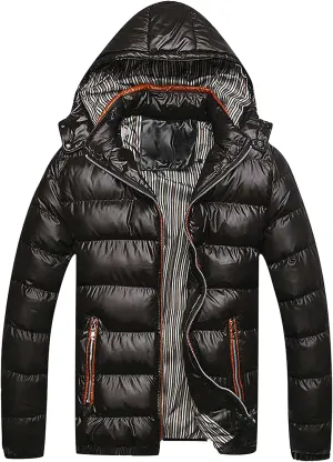 Ymosrh Men's Packable Puffer Jacket Down Alternative Jacket Waterproof Winter Bubble Coats Jackets, M-5XL