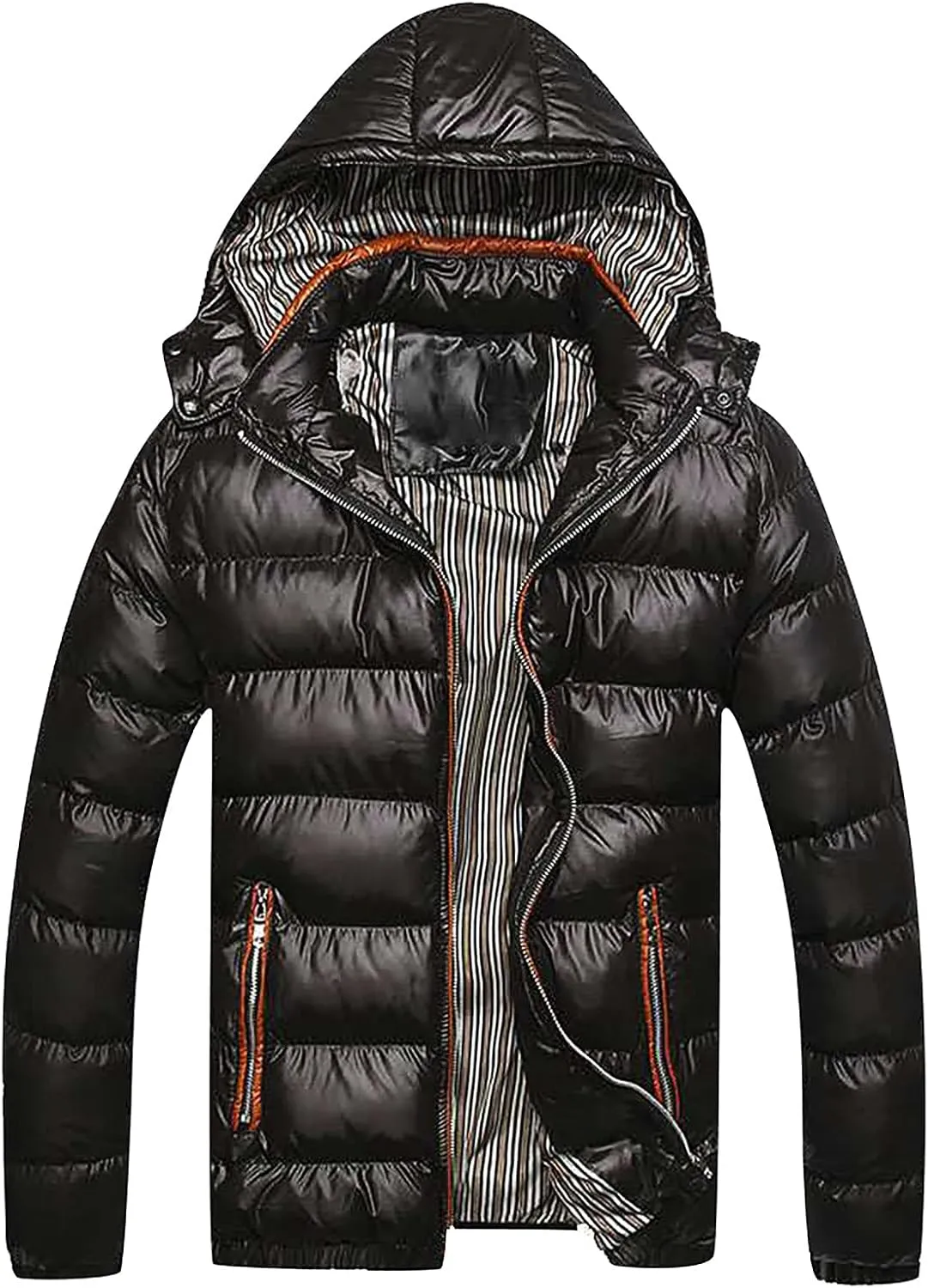 Ymosrh Men's Packable Puffer Jacket Down Alternative Jacket Waterproof Winter Bubble Coats Jackets, M-5XL