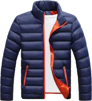 Ymosrh Men's Winter Jackets Packable Lightweight Water Resistant Puffer Down Alternative Jacket Mens, M-2XL