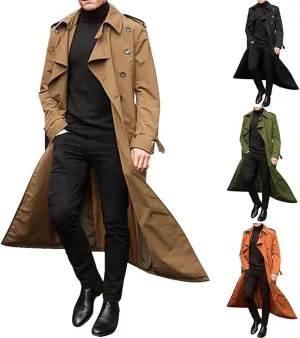 Ymosrh Varsity Jacket Men Men's Long-Slevee Luxury Full Length Trench Coat Long Wool Overcoat Winter Coats