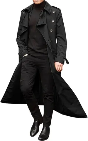 Ymosrh Varsity Jacket Men Men's Long-Slevee Luxury Full Length Trench Coat Long Wool Overcoat Winter Coats