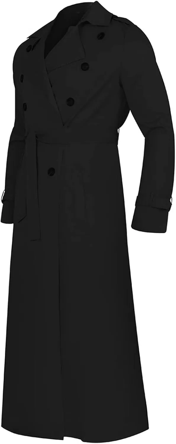 Ymosrh Varsity Jacket Men Men's Long-Slevee Luxury Full Length Trench Coat Long Wool Overcoat Winter Coats