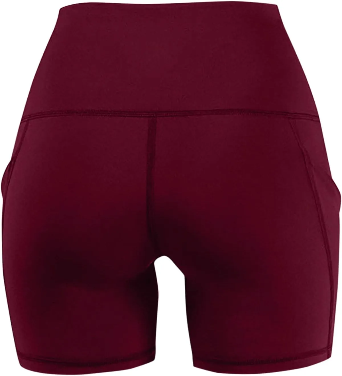 Yoga Shorts for Women High Waist Shorts Hip Lift Stretch Shorts Athletic Workout Running Shorts with Pockets