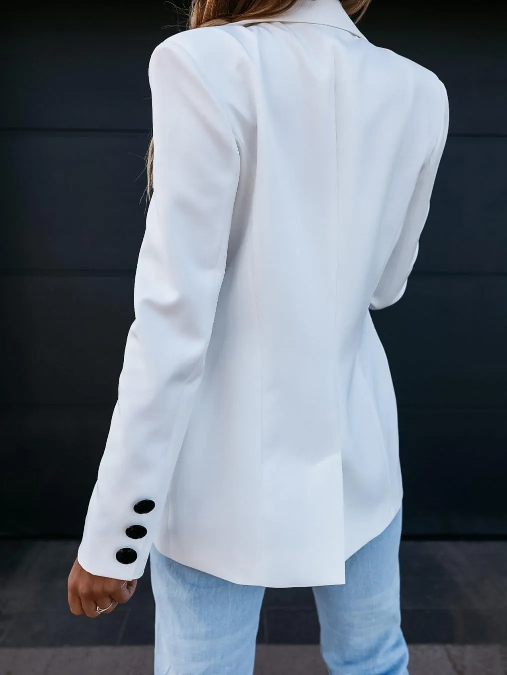 ZWRXW Womens Oversized Long Sleeve Blazers Notch Lapel One Button Suit Jacket Business Work Casual Office Blazers Outwear